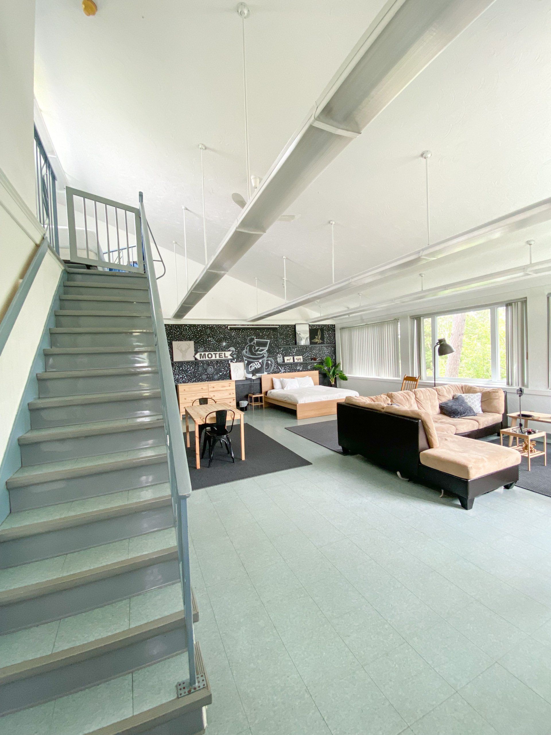 Artistic loft with mezzanine and artistic details